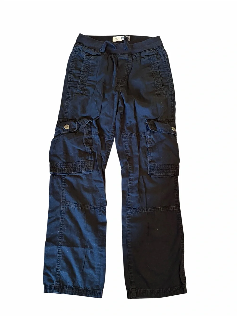 Old Navy Black Straight Cargo Pants with Elastic Waist